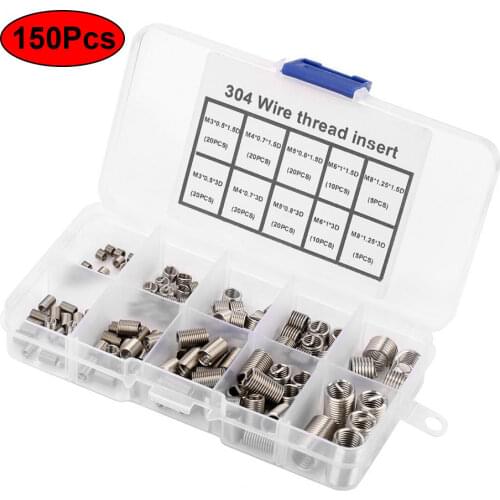 150pcs / Set M3-8 Stainless Steel Thread Repair Cover Screw
