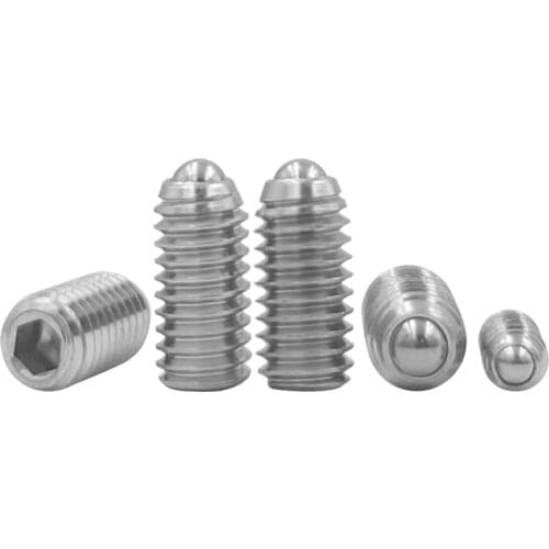 2pcs M12 M16 stainless steel Allen bead positioning screw hex socket ball head spring plunger bolt tight bolt 20mm-50mm length