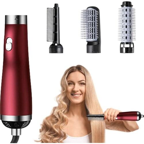 3 In 1 One Step Hair Hot-Air Brushes Hairdryer Negative Ion Curler with Hair Dryer Hair Straightener Hair Curler for Women