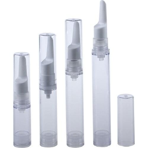 5ML 10ML 15ML Cosmetic Serum Skin Care Sample Refillable Packaging Vacuum Empty AS Plastic Clear Eye Cream Airless Pump Bottle