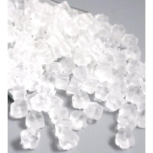 5000pcs EARNUT-PLASTIC silicone rubber of Flower Shaped Plastic Earnuts 4mm