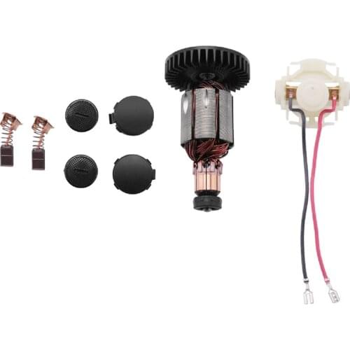 Promotion! Brush Holder+Caps+Cover+Brushes+Armature for MAKITA CB430 BGA450 BGA452 DGA452 DGA452RMJ DGA452SFE DGA452FE3 DGA452RF