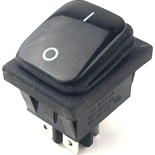 Automatic reset ship type switch 20A black waterproof switch ON-OFF 4P