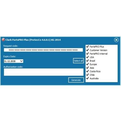 Clark PartsPRO Plus Keygen unlock for 2014 2015 2016