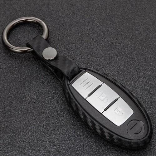 Carbon Fiber Pattern Key Case For Infiniti EX FX Q30 Q50 FX35 QX70 QX60 G37 G35 QX30 G25 Keychain Car Key Protector Cover Holder