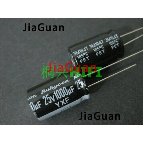 20PCS RUBYCON YXF 25V1000UF 12.5X20MM electrolytic capacitor 1000uf 25v yxf 1000uF/25V high frequency low resistance long life