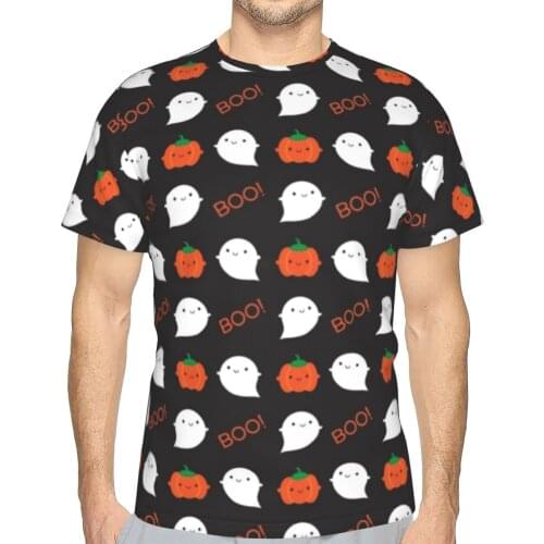 Ghost T Shirt Casual Polyester Summer T-Shirt Short-Sleeve Printed Tshirt Oversized Mens