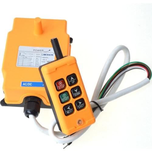 HS-6 220VAC 6 Buttons 2 Motions 1Speed Hoist Crane Truck Winches Radio Remote Control System
