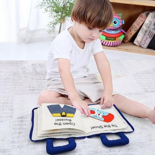 Montessori Book Toy For Toddler Baby 3D Quiet Cloth Book Educational Learning Basic Skill Activity Busy Book For Kids Boys Girls