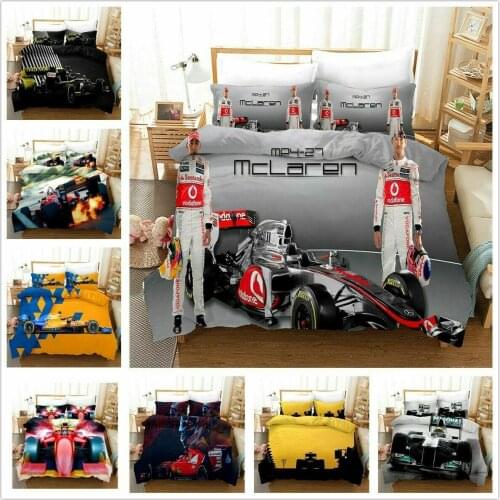 Racing Car Bedding Set 2/3Pcs Duvet Cover & Pillowcase(s) 3D Printed Quilt Cover For Home Textile Gift