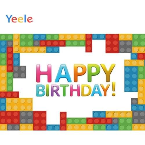 Yeele Colorful Block Patch Toy Baby Child Birthday Party Photo Backdrop Customized Photographic Backgrounds For Photo Studio