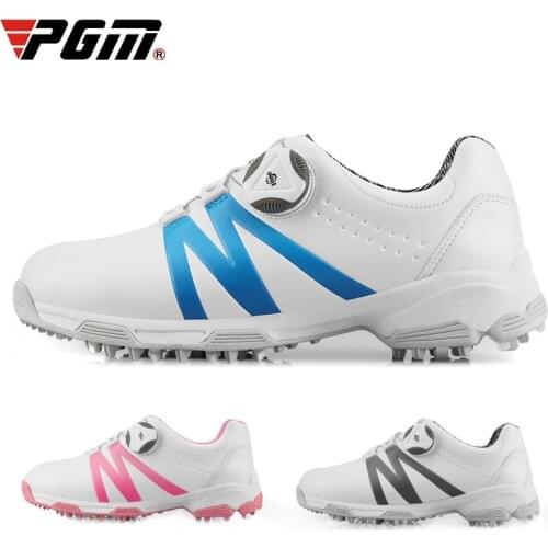 PGM Boys Girls Comfort Soft Golf Shoes Waterproof Casual Sneakers Children Soft Sole Anti-skidding Shoes Footwear D0846