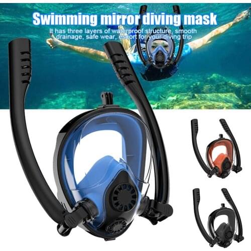 Adult Swimming Snorkel Mask Anti-Fog Anti-Leak Clear Full Face Diving Snorkeling Mask Buceo Gafas Buceo Maschera Subacquea