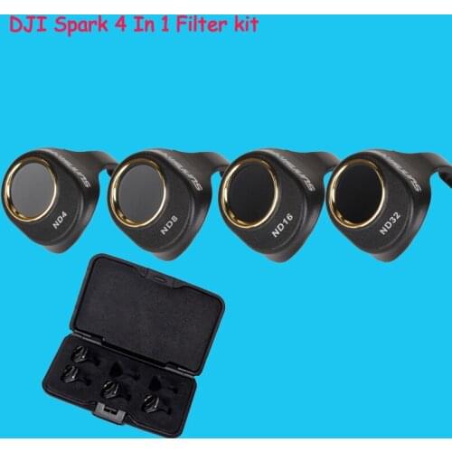 Newest Spark lens Filter 4Pcs ND4/8/16/32 Lens Filter Kit For DJI Spark Snap on Filters Set for DJI SPARK Drone Accessories