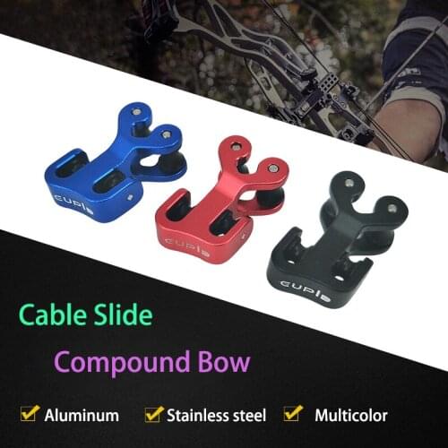 New Aluminum Compound Bow Cable Slide String Splitter Roller Glide Cable Slide Bow Separator Archery bow and arrow Accessories