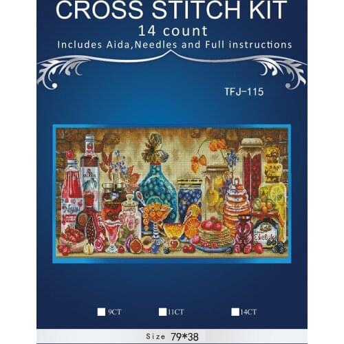 ONEROOM Embroidery Counted Cross Stitch Kits Needlework - Crafts 14 ct DMC Color DIY Arts Handmade Decor - Beer cup