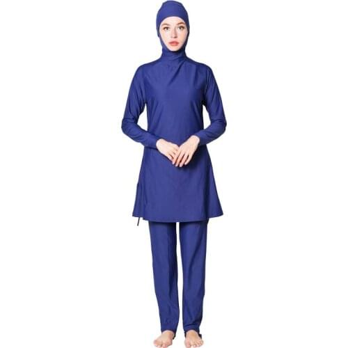 Shehang Muslim Swimwear Women Islamic Women Full Cover Muslim Conservative Swimsuit Hijab Beachwear Bathing Suit Plus Size