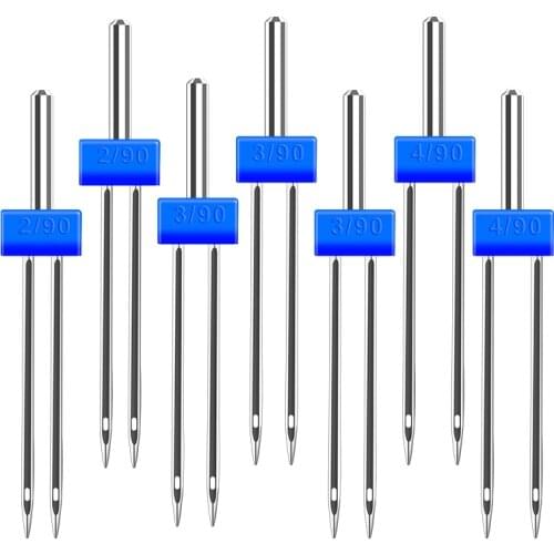 LMDZ 2/3/4MM 5Pcs/ Set Sewing Machine Needles Sewing Needles Double Twin Needles Stainless Steel Needle Sewing Tool Accessories