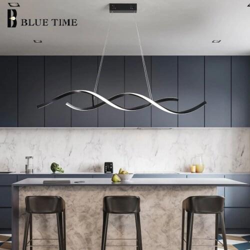 L110CM Modern Led Chandelier Black&White Living room Dining room Kitchen Hanging Lamp Indoor Chandelier Lighting Lamp 110V 220V