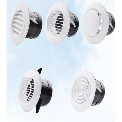 75-200mm ABS ventilation grill Adjustable wall hole plug extractor hood louver valve exhaust fan pipe kitchen bath Vent system