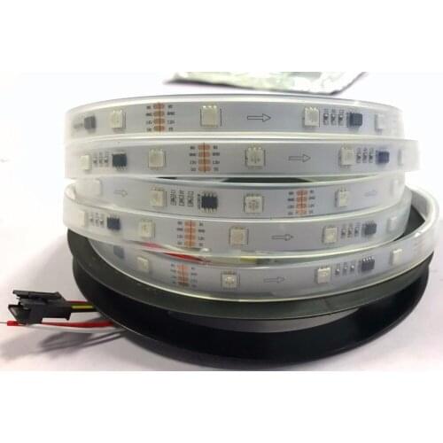WS2818 5m 30LEDs/m(10pixels/m) DC12V RGB full color led pixel strip,waterproof in silicon tube or silicon coating