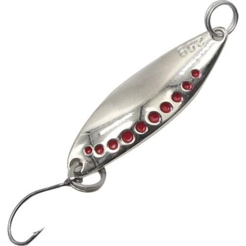 1PCS 2.5 G-25g Red Dot Leech Sequins Lure Bait Mandarin Fish Topmouth Culter with Feather Blood Groove Hook Trut