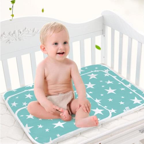 Baby Changing Mat Cover Waterproof Pad for Newborn S/M/L/XL Waterproof Mattress Bed Sheet Infant Play Door Mat Cotton Wet Pad