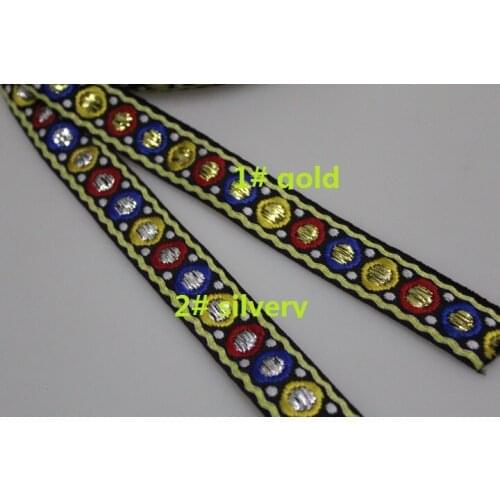 10yards/lot wide 2CM Woven Jacquard Ribbon geometric windmill design for clothing accessory ZH-4817