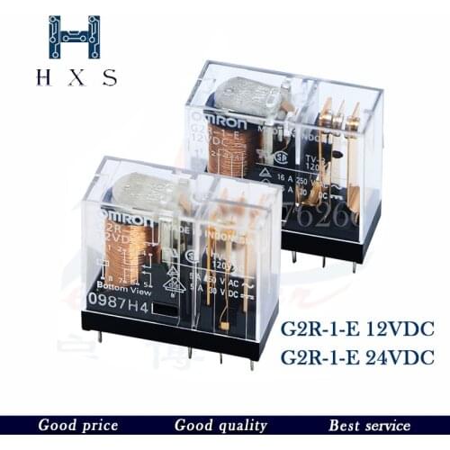 2PCS OMRON RELAY G2R-1-E-12VDC G2R-1-E-24VDC G2R-1-E 12V 24V 16A 8pin Brand new and original relay