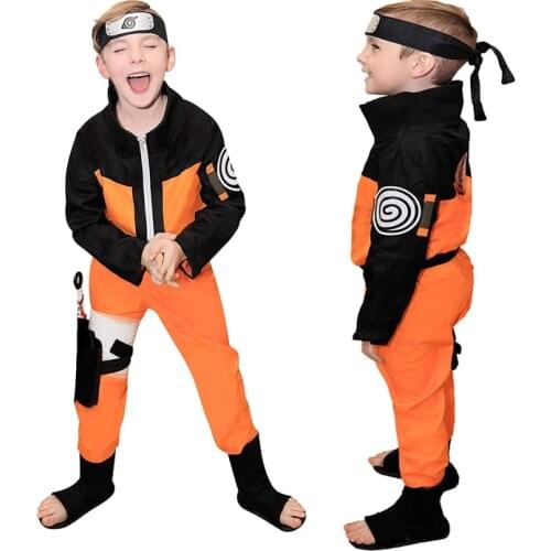 2020 Calssic Anime Japan Cosplay children Cosplay Costumes juvenile Uzumaki adult kids Free Shipping