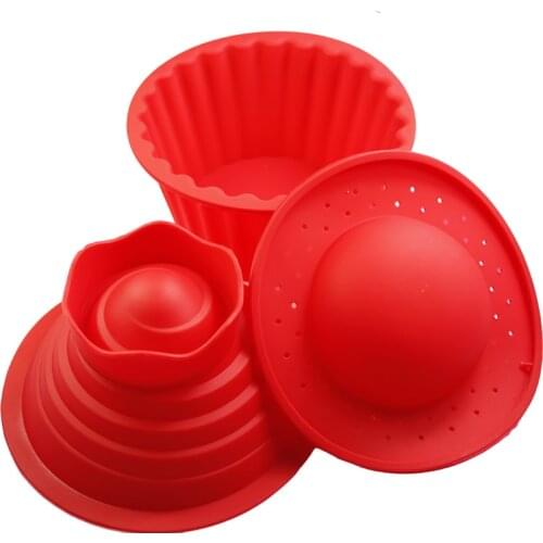 3pcs/set big top cupcake Silicone Giant Cupcake Mold Heat Resistant Bake tools Baking Maker no box