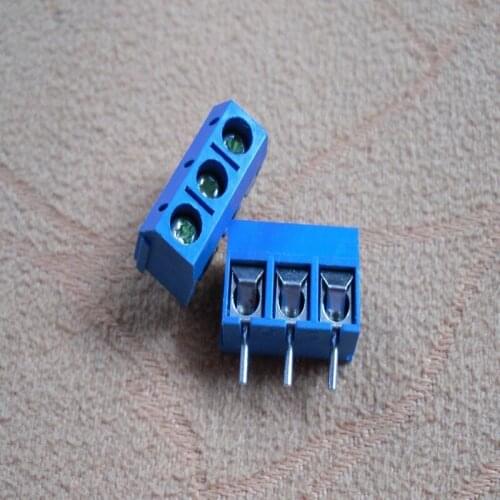 50pcs/lot Blue KF301-3P terminal 12A 300V feet from 5.08MM (14-22awg)