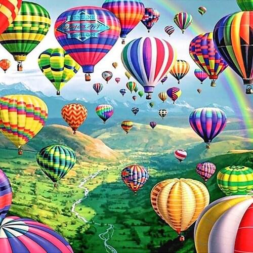 5D DIY Full Square Round Resin Diamond Painting "Hot Air Balloon" Cross Stitch Embroidery Mosaic New Arrival Home Decoration