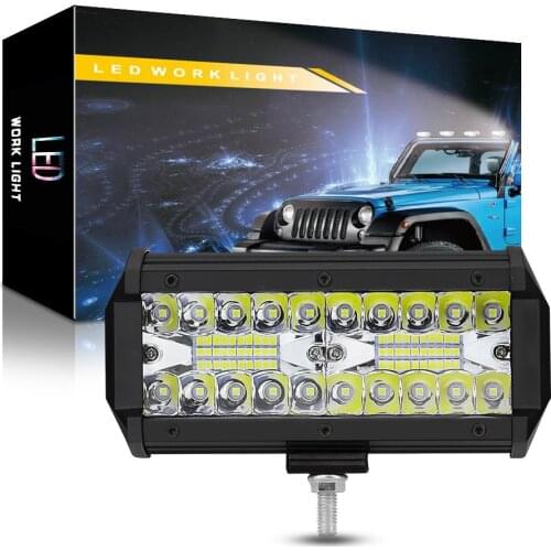 7" LED Work Light 12v 120W Led Light Bar for 4x4 Offroad Truck 24v 40-LEDs Spot Flood Beam ATV LED Lights IP67 Waterproof