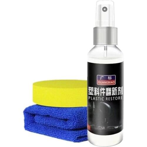 Car Plastic Parts Refurbishment Agent Restore Black Interior Car with Scratch Repair Artifact Supplies Foaming Cleaning Spray