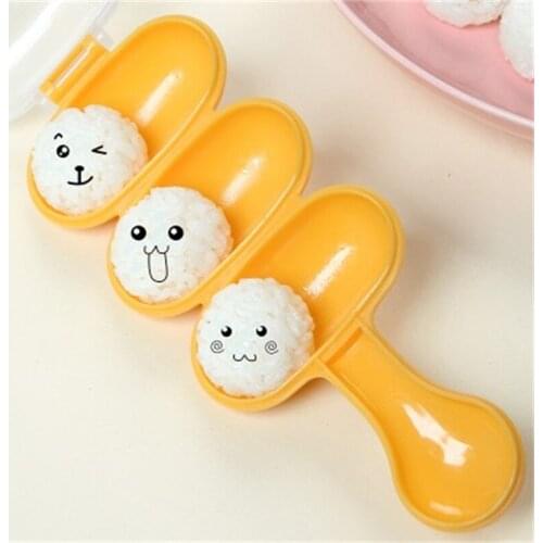 Free Shipping 1Set Rice Ball Molds DIY Ball Shape Sushi Maker Mould Seaweed Cutter Rice Ball with Spoon Kitchen Mold Tools