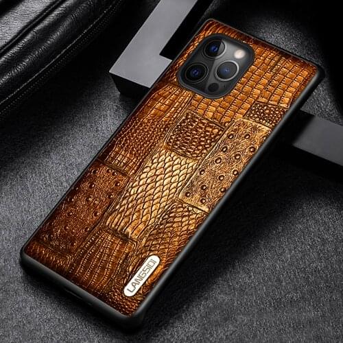 LANGSIDI Fashion case For Iphone 11 pro max xr x 7plus 8 max Luxury Genuine leather cover Business fundas for iphone 12 pro max