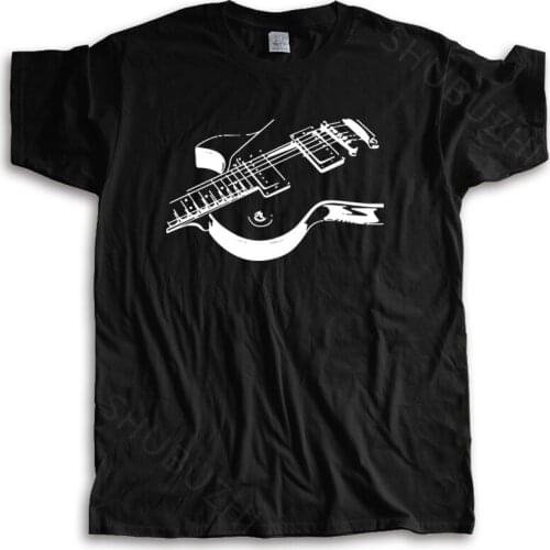 Cotton Tshirt mens summer Tops Guitar Musical Instrument Hobbyer summer teeshirt plus size drop shipping Homme Black T-shirt
