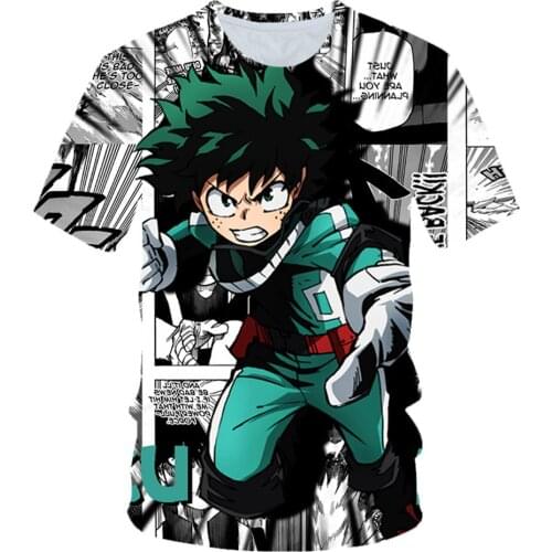 My hero academia manga 3D t-shirt anime shirt shirt fashion mens ropa hombre street punk fun costume men verano koszulki