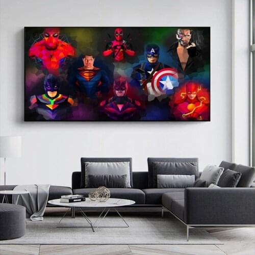 Marvel Movie Avengers Superhero Canvas Painting Captain America Iron Man Poster and Print Wall Art Picture for Living Room Decor