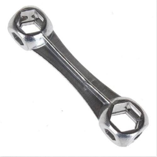 Bone Shape Hexagon Wrench Spanner 10 Holes Size 6-15mm 10 in 1 Galvanized Steel Hexagon Wrench Durable Bicycle Bike Repair Tool