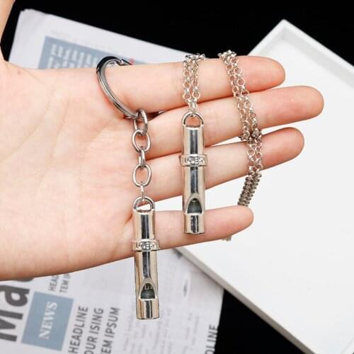 Creative Whistles Camping Hiking Survival Keychain Women Bag Key Ring Emergency Whistle Tools Trinket