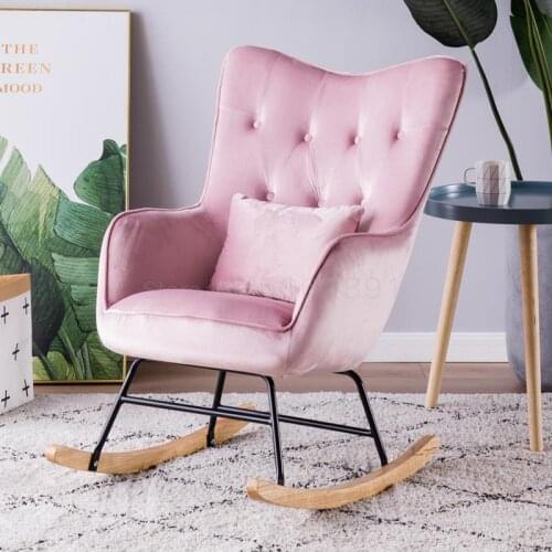 Nordic Single Sofa Reclining Chair Rocking Chair Carefree Chair Living Room Balcony Leisure Chair Napping Chair Lazy Chair