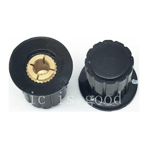 5PCS/LOT black WXD3-13-2W potentiometer knob cap (copper core) Free shipping KYP16-16-4J 4mm