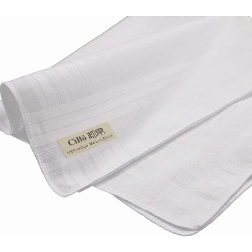 M002: classic mens 100% cotton satin banded handkerchiefs 120 piece/pack with size 17"x 17"