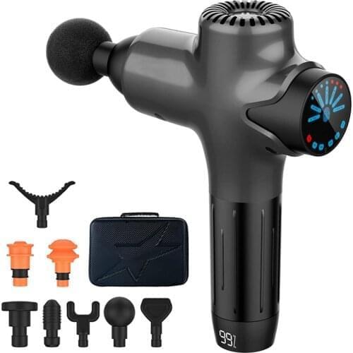 Massage Gun Deep Tissue Muscle Massager Vigorun Powerful Handheld Percussion Massager 8 Massage Heads LCD Touch Display