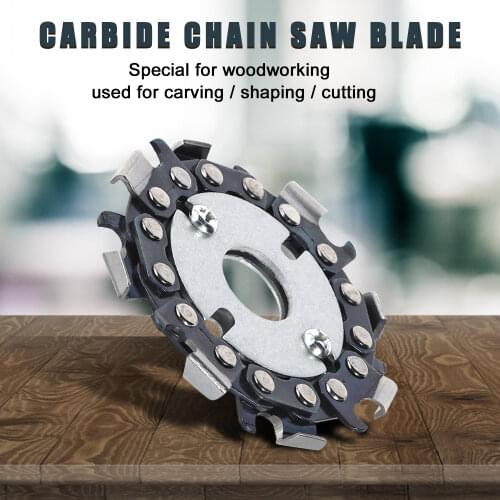 2.5 Inch Mini 16mm 8 Teeth Grinder Wood Carving Disc Cutting Tools Chain Disc Double Saw Teeth Anti-Kickback Blade Power Tool