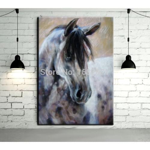 Skills Artist Hand-painted High Quality Horse Oil Painting On Canvas Beautiful Horse Decorative Painting For Living Room