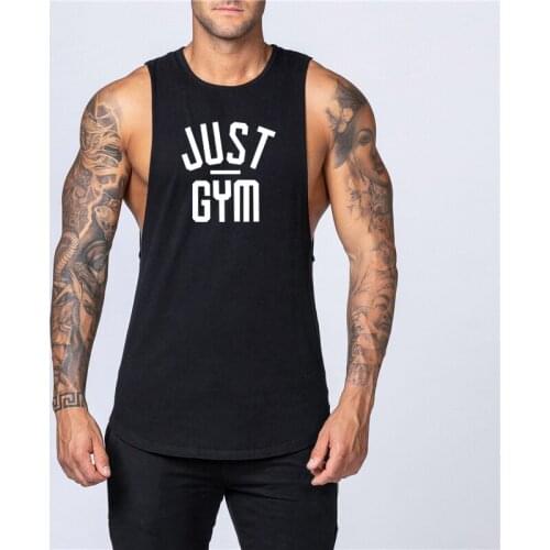 Workout Clothing Bodybuilding Singlets Cotton Fitness Gym Mens Tank Top Vest Muscle Sleeveless Sportswear Undershirt Stringer