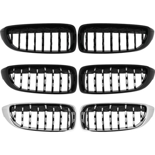 Front Kidney Grill Grilles Simplicity Meteor Bright Black Durable Practical for BMW 4 Series F32 F33 F36 F82 F83 M4 2013-2017